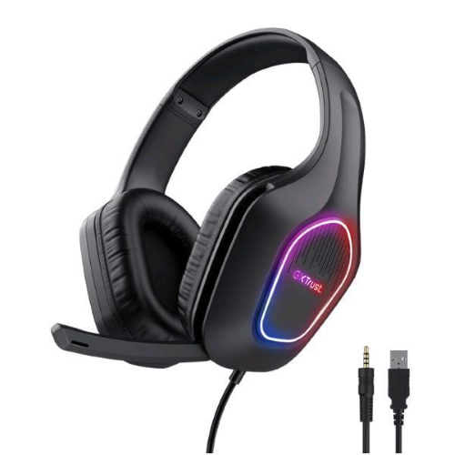 Cuffie e Auricolari - GXT 416 ZIROX CUFFIE GAMING LEGGERE CON ILLUMINAZIONE LED - NERO